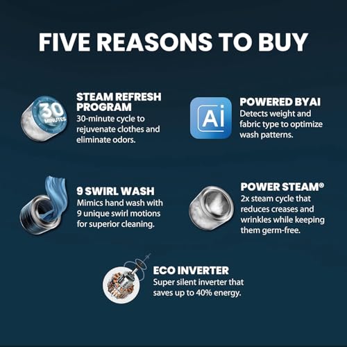 Image of IFB 11 Kg 5 Star, DeepClean, AI Powered, WiFi, Fully Automatic Front Load Washing Machine (EXECUTIVE PLUS BXN 1114KH, PowerSteam, 9 Swirl, Steam Refresh, Inbuilt Heater, Eco Inverter, Black VCM)