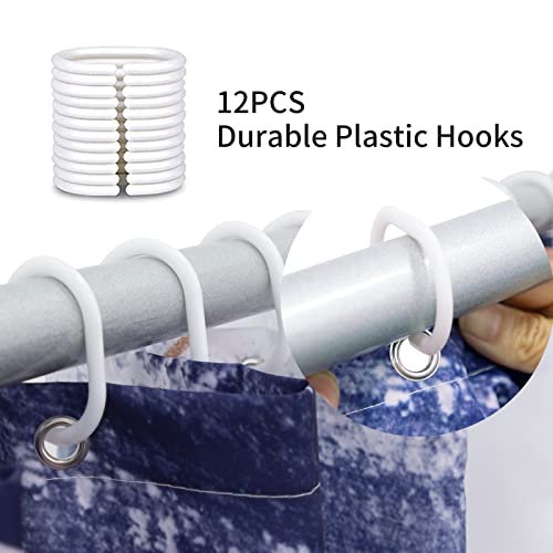 Ohshining Boho Shower Curtain For Bathroom Decor Abstract Mid Century Modern Shower Curtain Set With Hooks Minimalist Geometric Blue Pink Plant Fabric Bathtub Shower Curtain Gift 72X72 Inch,Multicolor #TOP6