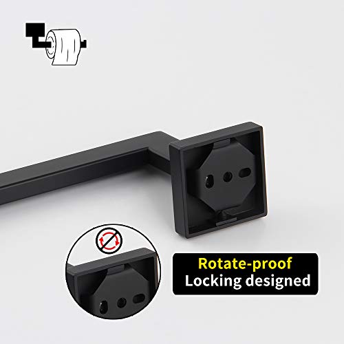 Gerzwy Bathroom Toilet Paper Holder Sus 304 Stainless Steel Matte Black Tissue Paper Roll Holder Wall Mount Ig1805-Bk #TOP4