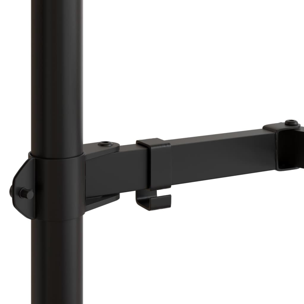Supporto per monitor in acciaio nero, VESA 75/100 mm, regolabile, con inclinazione, braccio girevole, rotazione, estensibile, per monitor a schermo piatto, TV, ufficio, gaming, soggiorno