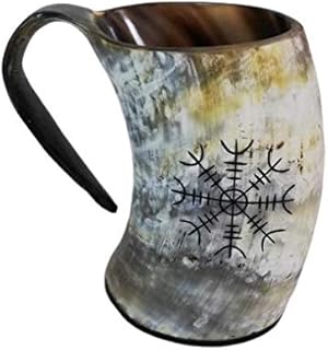 Hornerey B-05-G Bicchiere in Corno con Incisione, Bufalo