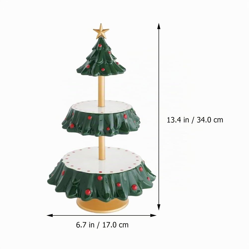 HEMOTON Snackregal Etagere Etagere Cupcake-ständer Schwimmender Tortenständer Wüste Servieren Weihnachtsplätzchen Stehen Weihnachts-dessert-turm Kuchenhalter Weihnachtsbaum Eisen Schauturm