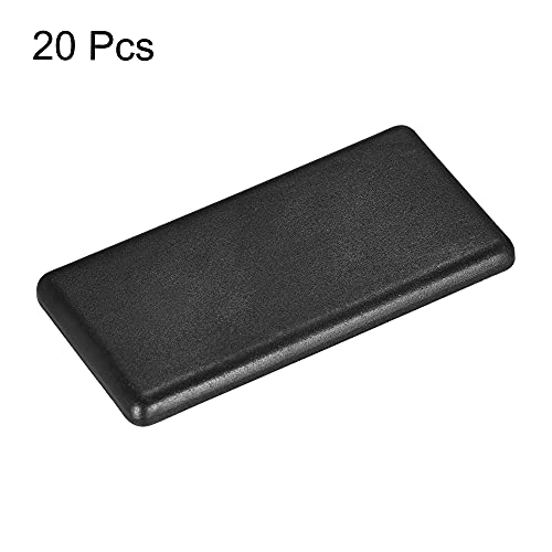 Image of uxcell 2040 EU Standard Profile End Cap, Plastic Rectangle Aluminum Extrusion Plug for Trolley, Fish Tank Rack, Storage Rack, Black 20x40mm 20pcs