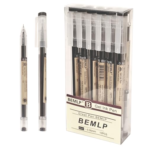 WRITECH Penne gel a punta fine: inchiostro nero retrattile da 0,5 mm, scrittura liscia 6 ct, senza sbavature, con fusto estetico sfumato per annotare appunti, fare schizzi