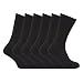Mens extra warm thermal socks (Pack of 6) (US Size 6.5 - 11.5) (Black)