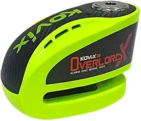 Trava Disco Moto C/Alarme Kovix Cadeado Antifurto Reforçada knx (Verde)