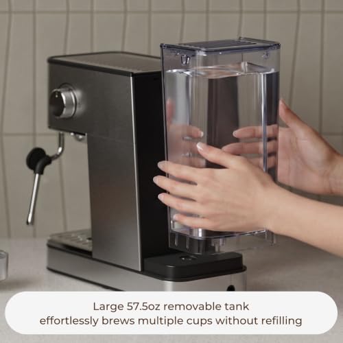 Image of Compact Espresso Machine with Steam Wand for Home Latte & Cappuccino