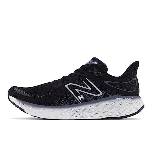 New Balance Fresh Foam X 1080 V12 Tênis de corrida masculino, Preto/trovão/branco, 42