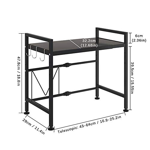 panthem Magnetronrek, keuken, broodrooster, standaard, uitbreidbaar, in hoogte verstelbaar, afzonderlijke etages… - Image 4