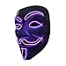 SOUTHSKY Lumière Masques LED masque V Vendetta masque EL fil s'allume pour Halloween Costume Cosplay Party (V-PURPLE)