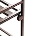 Seville Classics Sturdy Freestanding Storage Shelf for Bedroom, Closet, Entryway, Dorm Room Organizer, Stackable Durable Metal Shoe Rack, Espresso Slat, 2-Tier