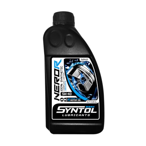 Image of Syntol Nero-R 4T 5W-40 100% Synthetic Motorcycle Racing Oil Jaso MA2 Wet/Dry Clutch Compatible | Maximum Power & Protection (1L)