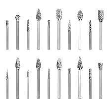 PLATINUMEDGE 20-Piece Carbide Burr Set, Double Cut Tungsten Carbide Rotary Bits with 1/8" Shank High-Speed Metal Grinding, Carving, Polishing & Engraving for Wood, Stone, Steel, Plastic