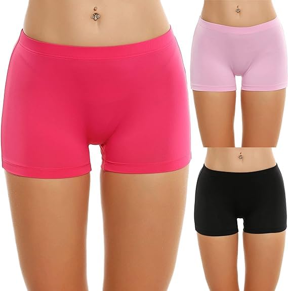 louryn koulyn Boyshort Panties Women's Soft Underwear Briefs Invisible Hipster 3 Pack Seamless Boxer Brief Panties S-3XL-picture-31