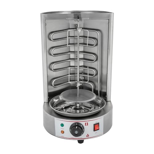 Dönergrill 220V 2500W Elektrischer Grillofen Vertikaler Elektrogrill Vertikalgrill Schaschlik-Grill Gyros Grill mit Einstellbare Temperatur für Döner Gyros Schaschlik Kebab – Bild 6