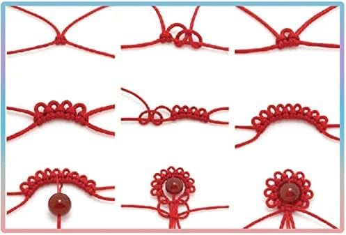 Miniatura 6 de Cuerda de cuerda para pulsera de 0.069 pulgadas, cuerda de hilo trenzado de cuentas de 109 yardas, cuerda de nailon para pulseras de macramé, nudos