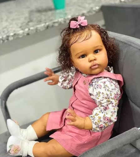 Muñeca Reborn Realista Niña 60 cm Cuerpo Suave miniatura 6
