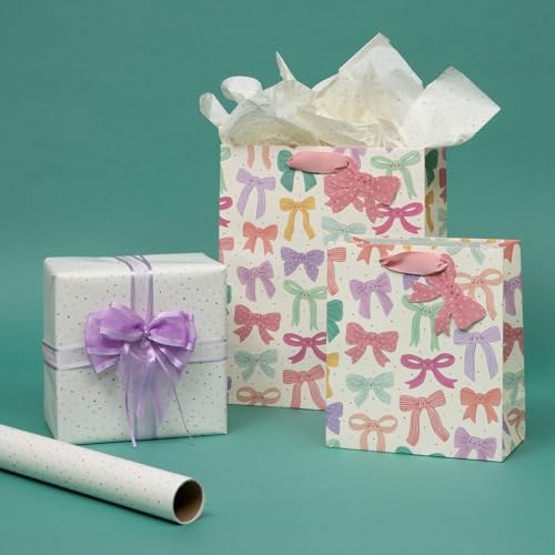 Glick Geschenktüte Medium Bow Babes 225x200x100mm Luxus Recycelbare Tasche für Geburtstage & Feiern