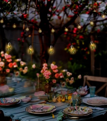 Ideaworks Solar Iridescent String Lights – 29ft, 50 LED Bulbs — view 3