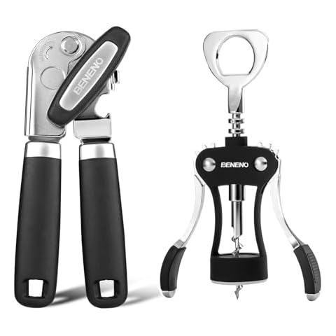 Premium Wing Corkscrew Wine Opener Can Opener Manual with Multifunctional Bottle Openers Cover