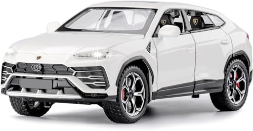 Image of DEOXY 1:24 Lamborghini Urus Car Model, Diecast Pull Back Car Toy car, Doors Open, Light and Sound, Boys Toys Kids Adults Gifts Black (Urus White)