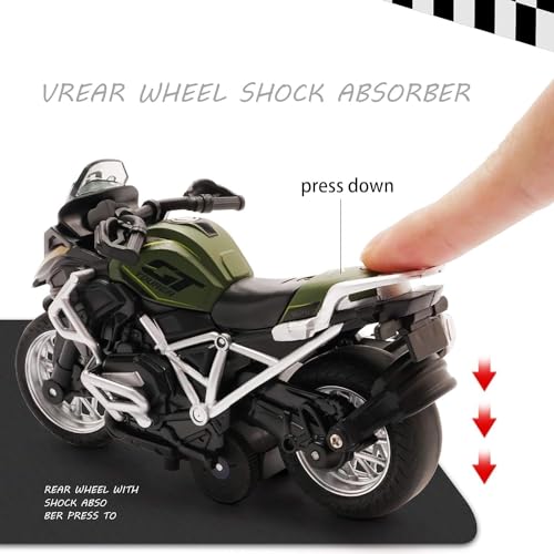 Image of Police Motorcycle Toy - Pull Back Motorcycle Toys, Tiny Gift with Music Lighting, Latte Motorcycles Toy for Kids Boys Age 3-8 Year Old [Multicolor] (GT-Tourer-Multicolor)