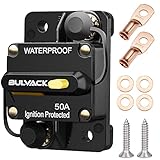 BULVACK 50 Amp Circuit Breaker with Manual Reset for Car Marine Trolling Motors Boat ATV Manual Powe