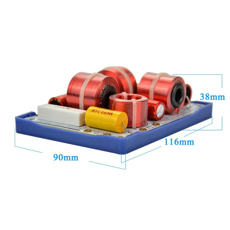 HNJCHE 160W 3 Ways HiFi Speaker Crossover Treble Midrange Bass Independent Filter Frequency Divider 2PCS