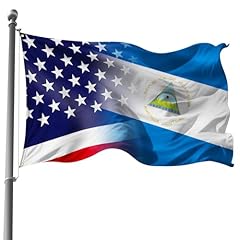 America And Nicaragua Flag