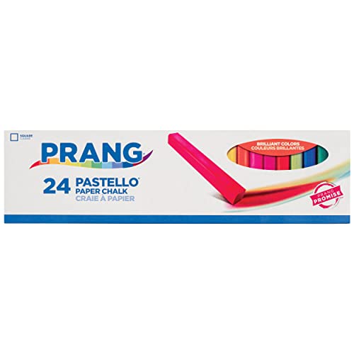 Prang Pastello Paper Chalk, Square, Assorted Colors, 24 Count #TOP30