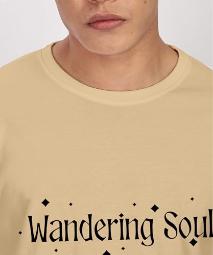 Image of SHODOX Bio-Washed Anti Bacterial 100% Pure Cotton Men's Oversized Aesthetic Premium Printed T-Shirt | Cozy Soft, Less Wrinkles Loose Fit, Drop Shoulder, Korean Baggy Style Tees for Mens