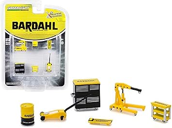 Green Light New Bardahl 6 Piece Shop Tools Set Shop Tool Accessories Series 1 1/64