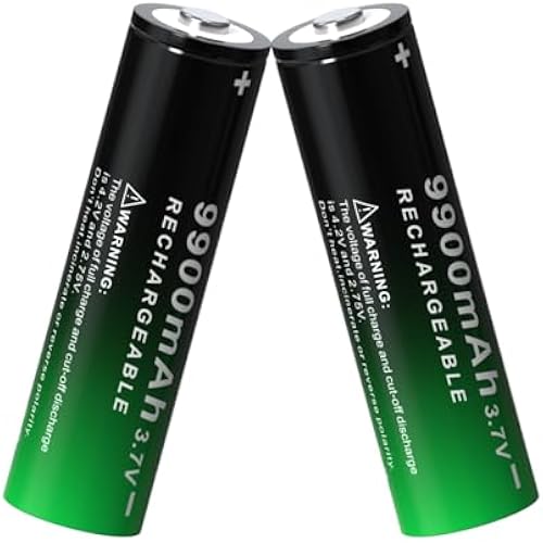 2 PCS Ni-MH(1865) 3.7 V Rechargeable Battery Li Polymer Ion Button Top Upgrade Capacity Batteries for Camera/Alarm Clock/Doorbell/Headlamp.(67 * 18mm)