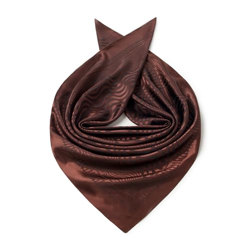 Image of 35 inch Men's Large Square Jacquard Scarf - Cowboy Wild Rugged Style, With Gift Packed