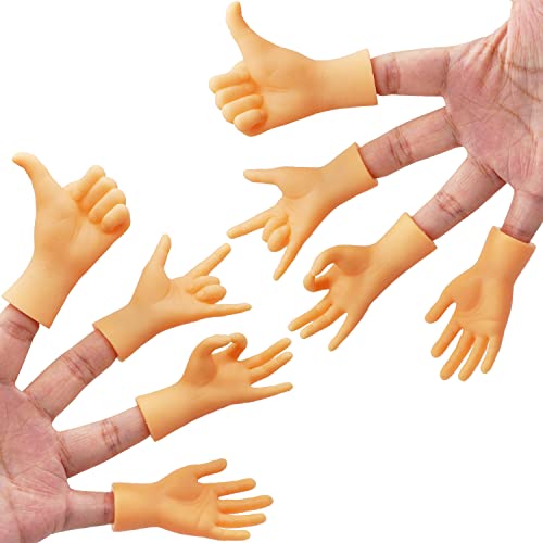 AQKILO Tiny Hands Miniature Finger Puppets with Left & Right Hand, Party Favors, Educational, TIK Tok Toys, 8 Pieces (4 Mixed Style ) AQKILO Tiny Hands Miniature Finger Puppets with Left & Right Hand, Party Favors, Educational, TIK Tok Toys, 8 Pieces (4 Mixed Style )