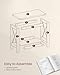 VASAGLE 2-Tier End Table, Side Table with Bottom Shelf, Nightstand for Small Spaces, for Living Room, Bedroom, Farmhouse Style, Honey Brown ULET235K41