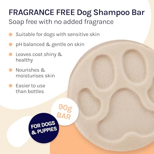 KIND2 Fragrance Free Dog Shampoo Bar, Hypoallergenic Dog Shampoo Sensitive Skin, Sulphate Free - Image 2