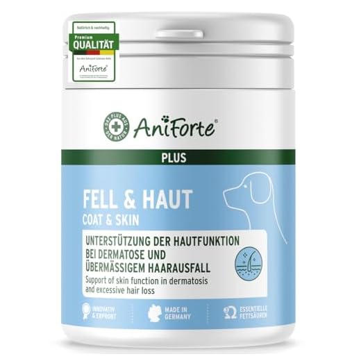 AniForte Plus Fell & Haut für Hunde 90 Tabletten - bei Dermatose & Haarausfall, MSM, Biotin zur Unterstützung der Hautfunktion, Präbiotika bei Fellproblemen, Hautproblemen, Erkrankung der Haut