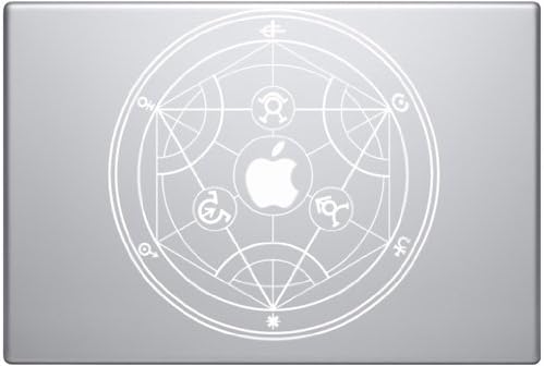 FMA Human Transmutation Circle - White Decal for Macbook and Laptops