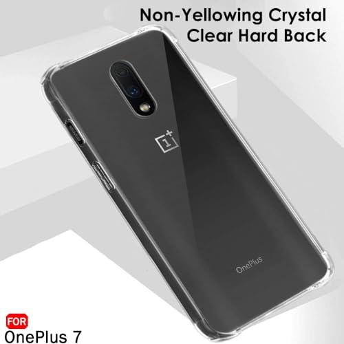 Image of TheGiftKart Ultra-Hybrid Crystal Clear Back Cover Case for OnePlus 7 | 360 Degree Protection | Shockproof Design | Hard Back Cover Case for OnePlus 7 (PC & TPU | Transparent)