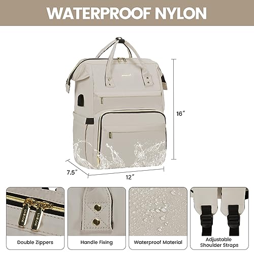 Image of LOVEVOOK Laptop Backpack for Women Teacher Backpack Nurse Bag,Work Bags Backpack Purse Bag Anti-Theft Travel Backpacks with USB Charging Port,15.6 Inch Backpacks for College Business Casual