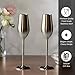 Sisterly Drinkware Stainless Steel Champagne Flutes Set of 2, 7.5 Ounces, Unbreakable Champagne Flutes for Mimosas, Prosecco and Champagne and for Travel, Camping, Pool, Picnics and Outdoor Events