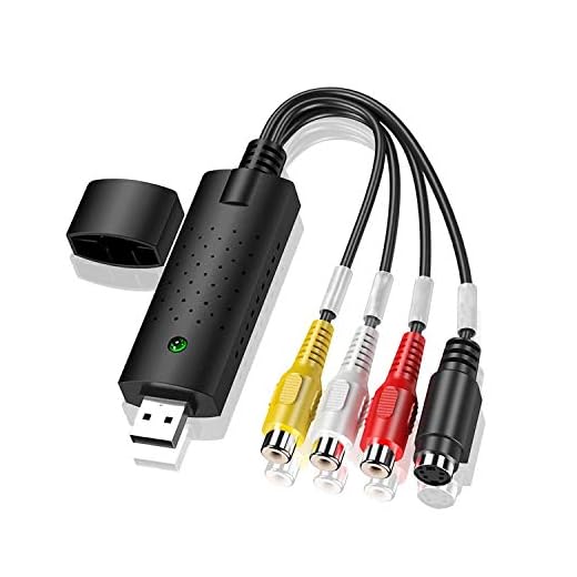 USB 2.0 Audio/Video Converter - Digitize and Edit Video,VHS to Digital Converter,Suit for Analog Source Including VCR, VHS, DVD