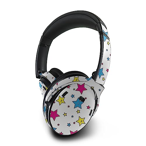 Image of MightySkins Skin Compatible with Bose QuietComfort 45 Headphones - Smiley Stars | Protective, Durable, and Unique Vinyl Decal wrap Cover | Easy to Apply, Remove, and Change Styles | Made in The USA