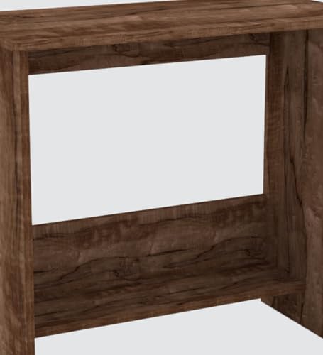 Image of SPECIALITY PANELS Modern Study Desk, Walnut Brown, Engineered Wood, 80x40x74 cm, Compact Design with Storage Shelf, Rectangular