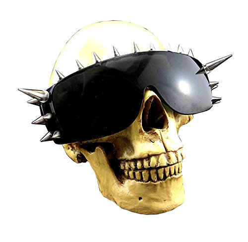 Cool Rock Punk Spike Sunglasses Metal Studded Moto Biker Glasses Black2