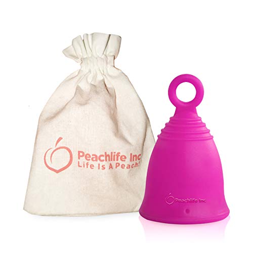 Medium Size - Medium Firm - Menstrual Cup with Ring for Easy Removal