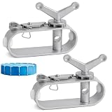 Simsky 2 Stück Drahtspanner Drahtseil Spanner Befestigung für Poolplane Seilspanner Spannschloss für Poolabdeckung Zaunspanner Wäscheleinen Zelte Sonnensegel Aluminiumlegierung