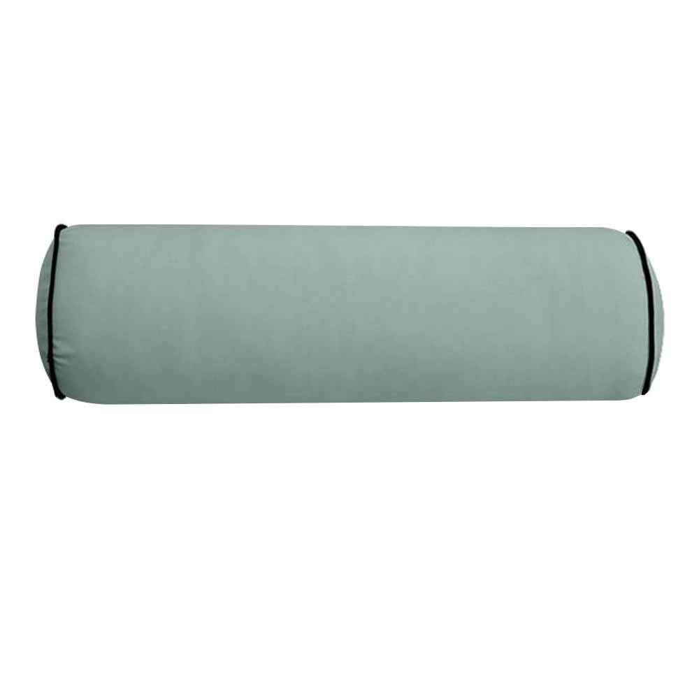 Prolinemax Contrast Pipe Trim Large 26x6 Outdoor Bolster Pillow Cushion Insert Slip Cover AD002