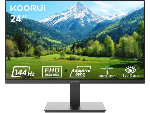 KOORUI 24 Zoll Gaming Monitor VA FHD 144Hz Slim VESA PC Bildschirm E2412K